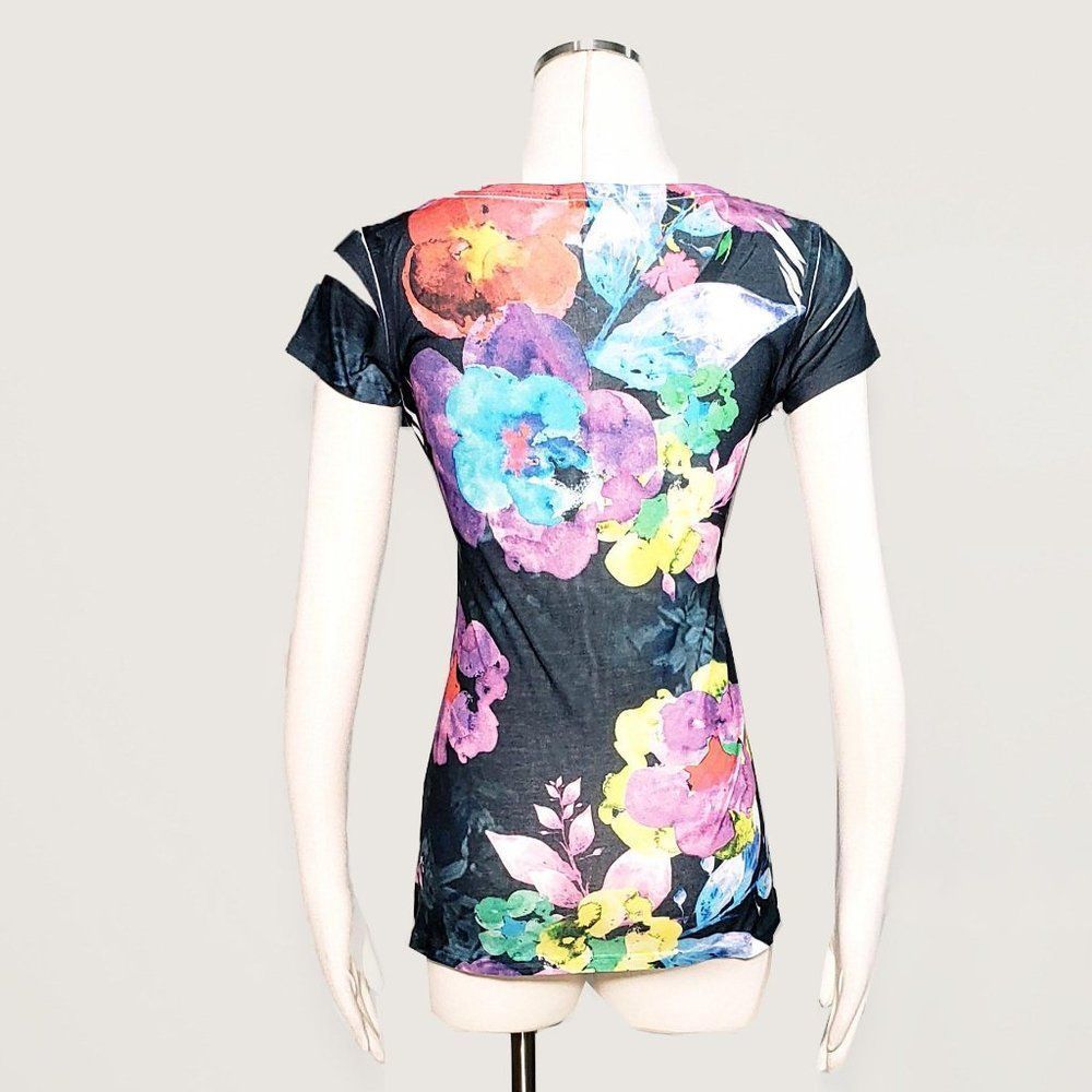 Cache Beaded Floral Tee - Picture 5 of 6